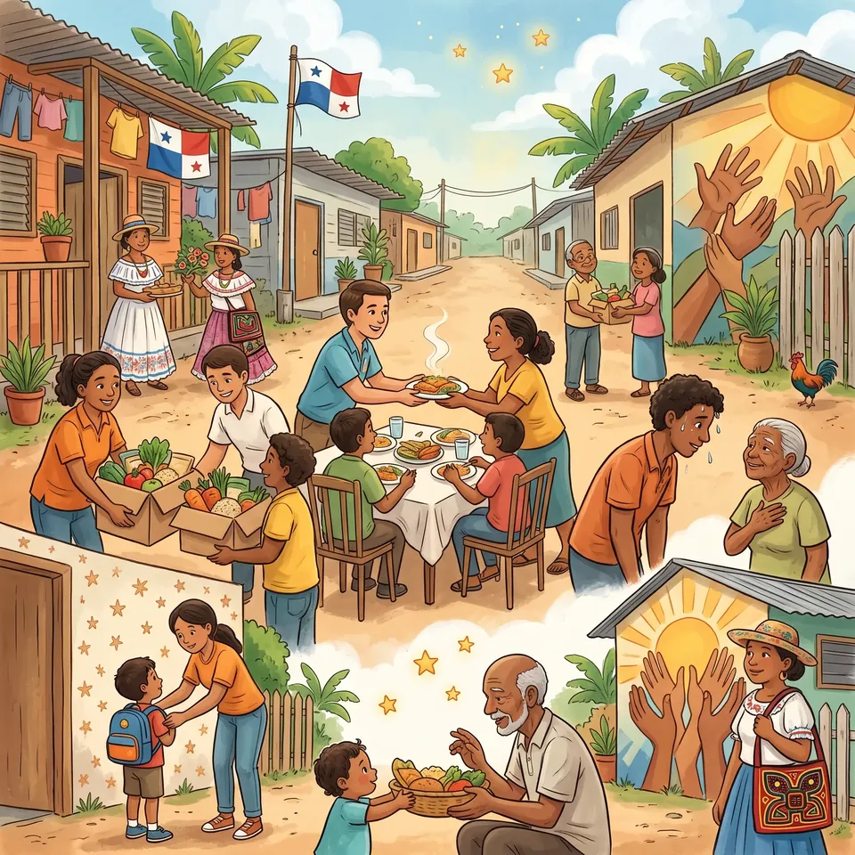 Ilustración de acción directa en la comunidad